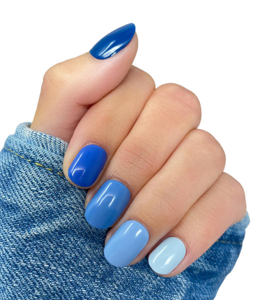 One Blue Love - Semi-Cured Gel Nail Strips | Polish Pops