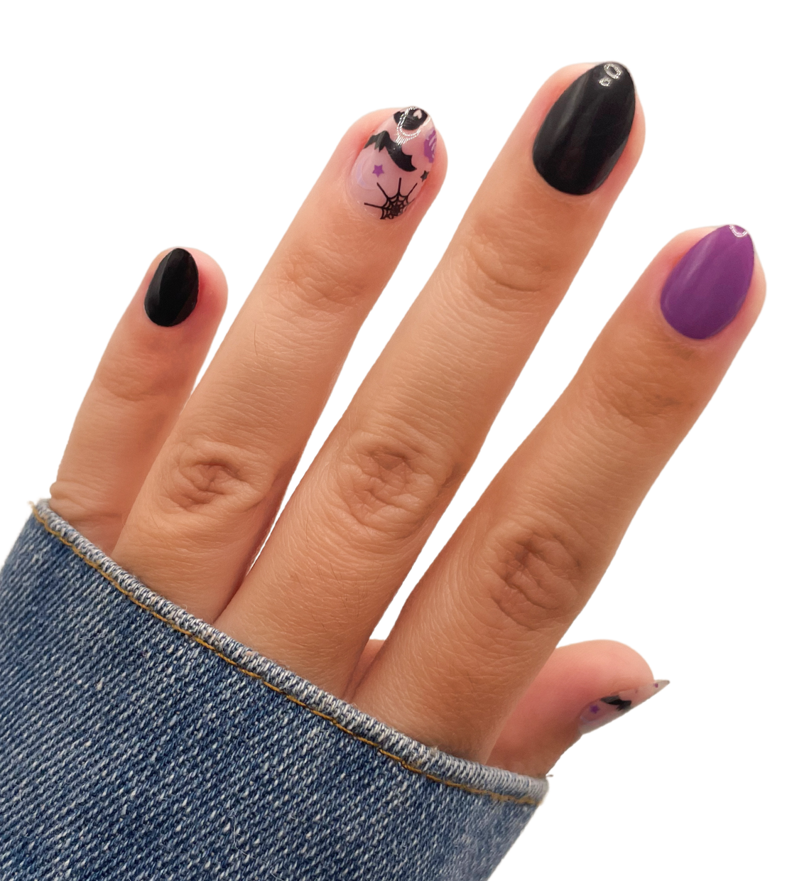 Hocus Pocus 3D Press On Nails Black Purple Red Mood Gel Polish 2022 order Color Changing Halloween