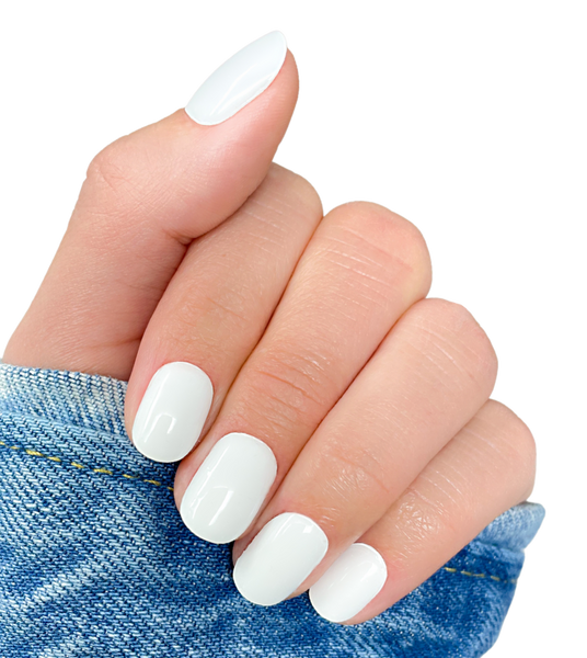 White Lie - Semi-Cured Gel Nail Strips | Polish Pops